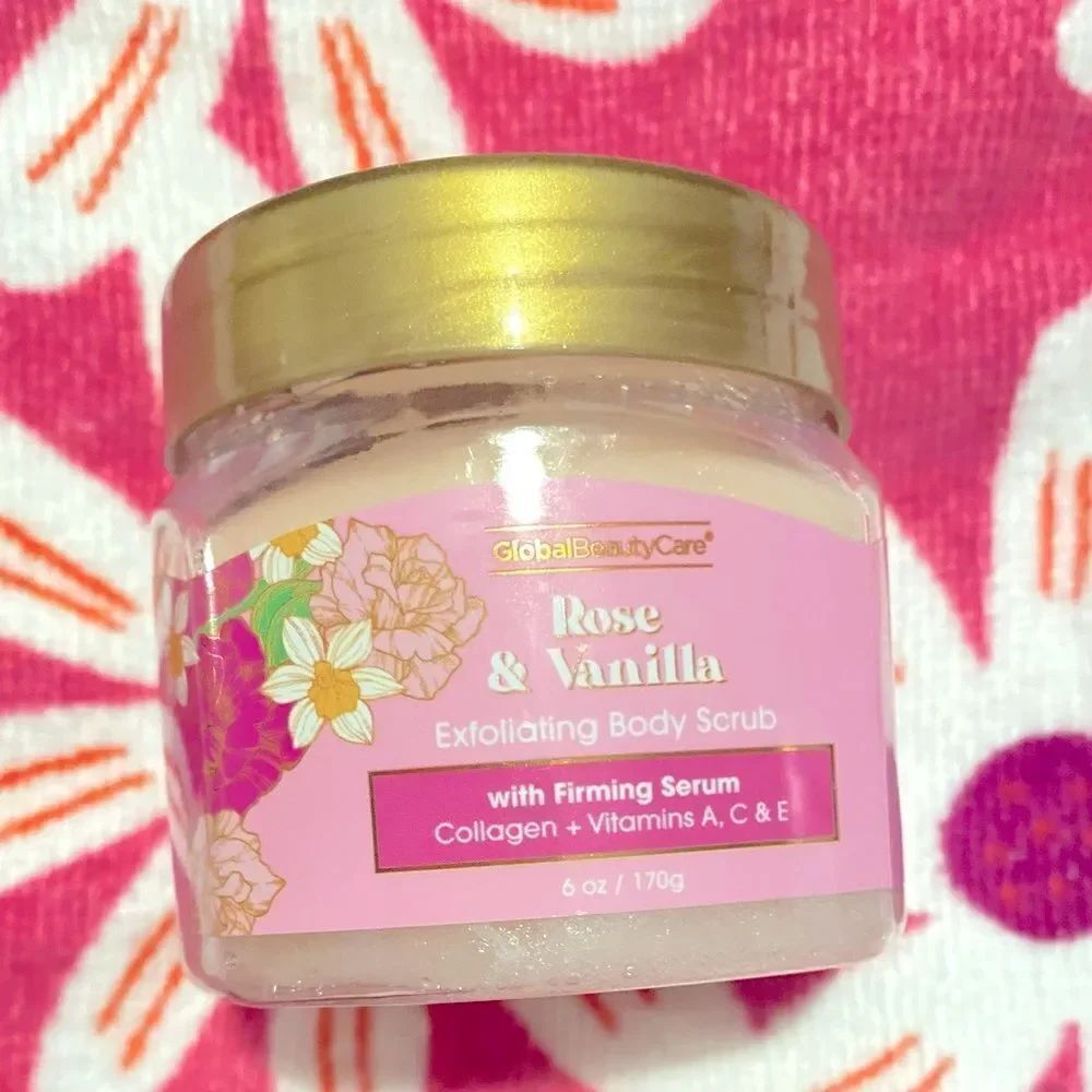 🛍️Global Beauty Care Rose and Vanilla
Exfoliating Body Scrub 6 OZ/ 170g💥